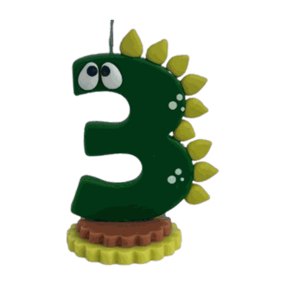 Vela de biscuit tema Dino.