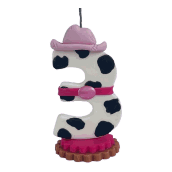 Vela de biscuit tema Fazendinha Menina.