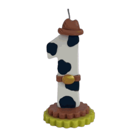 Vela de biscuit tema Fazendinha.