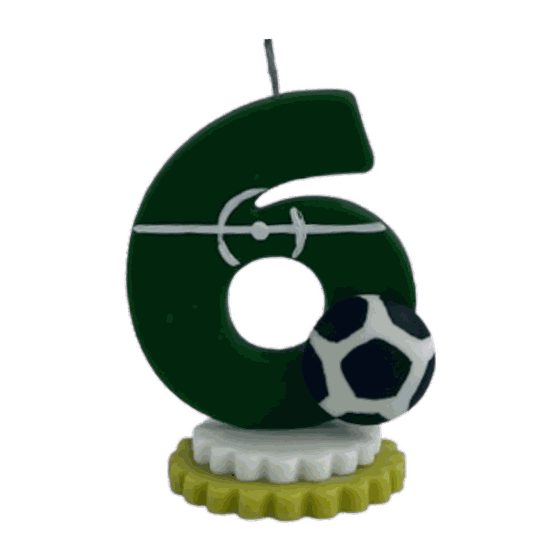 Vela de biscuit tema Futebol.